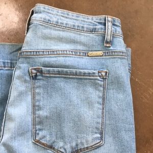 Light blue wash flare jeans